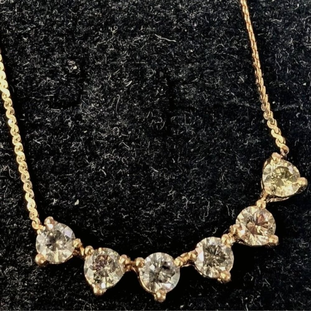 Natural Diamonds 10K 18" necklace appraisal $3640